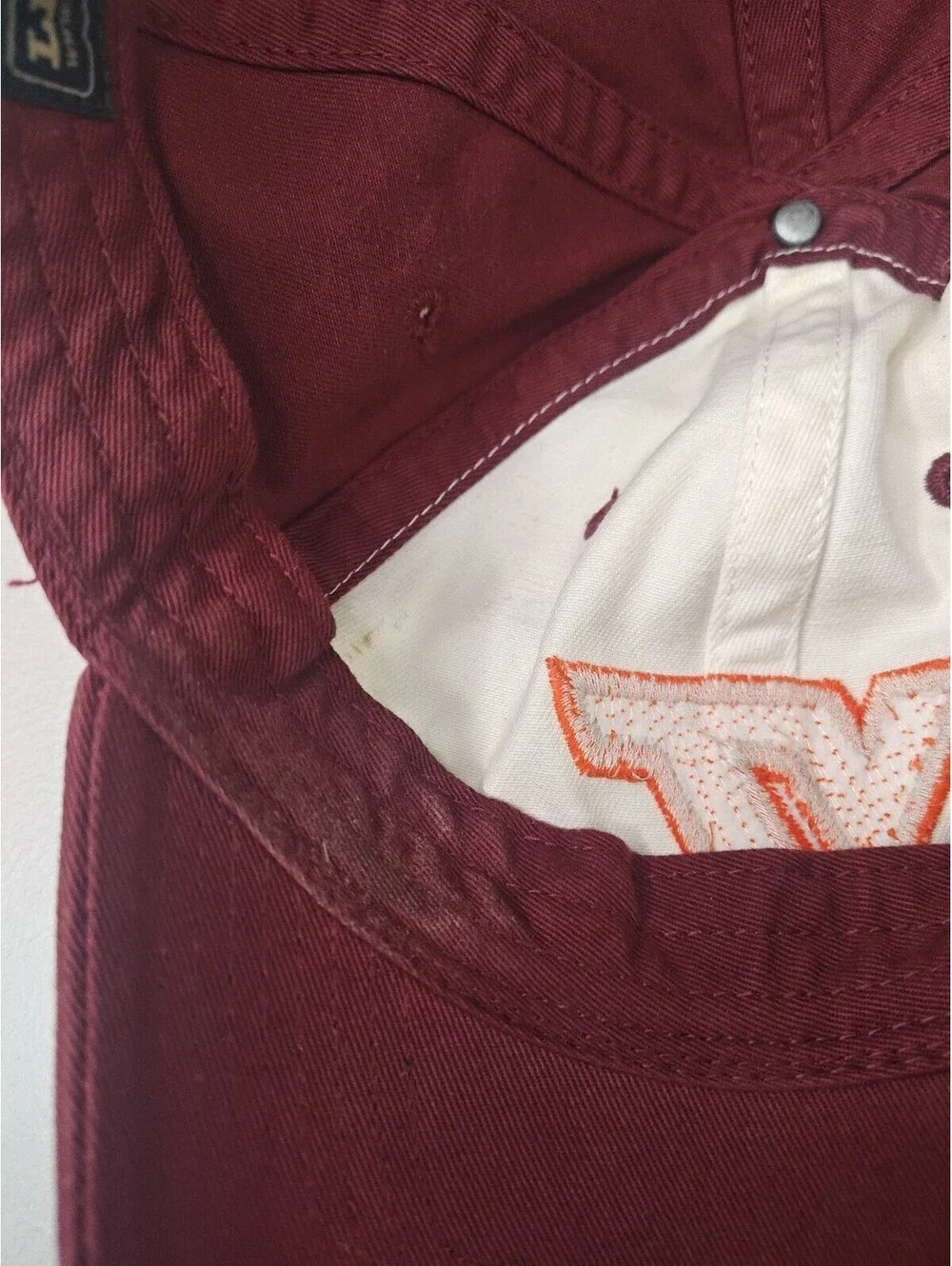 Virginia Tech Hokies VT Hat Cap Legacy Athletic Maroon White Strapback Dad Hat